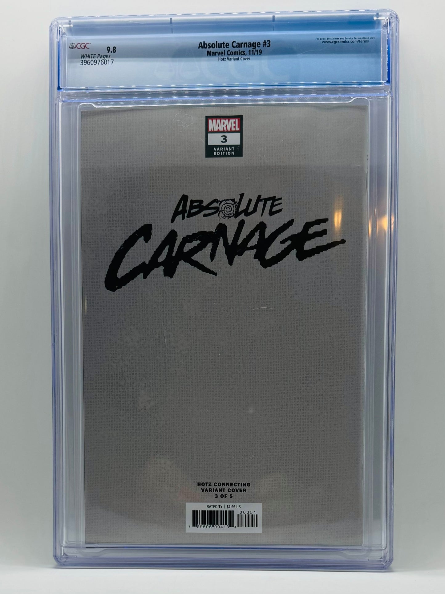 ABSOLUTE CARNAGE #3 - HOTZ VARIANT COVER CGC 9.8