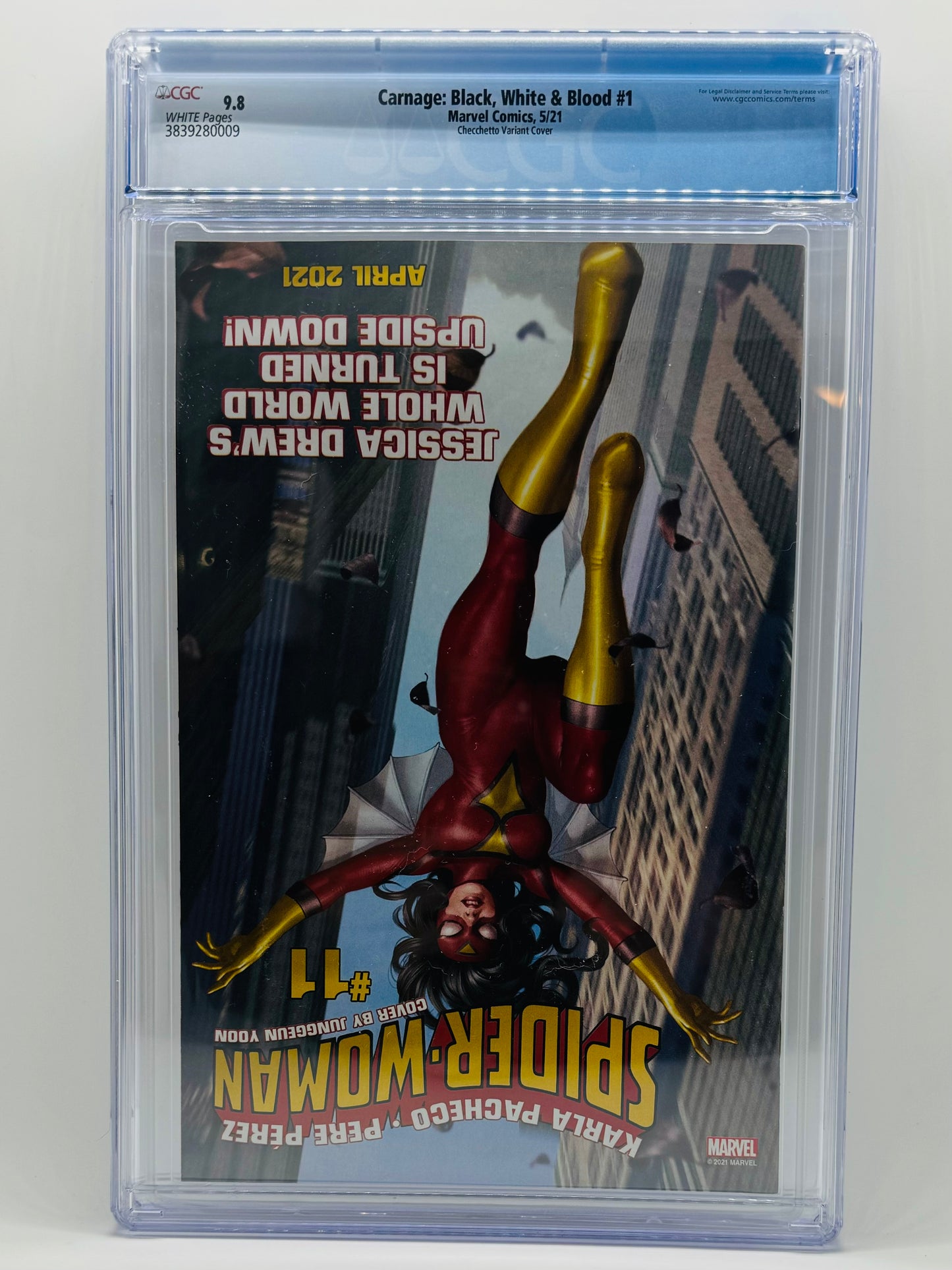 CARNAGE: BLACK, WHITE & BLOOD #1 - CHECCHETTO VARIANT COVER CGC 9.8